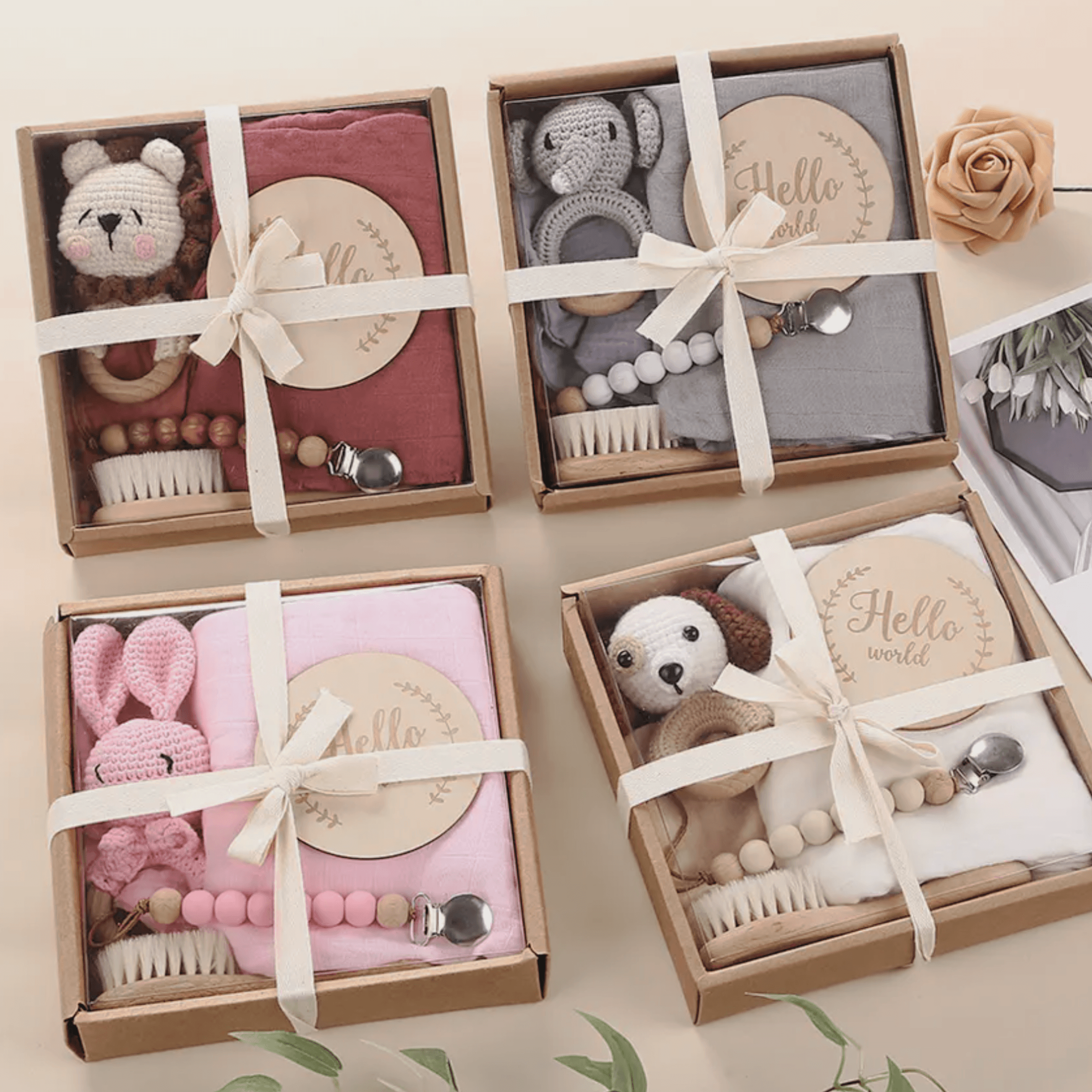 Welcome Baby Gift Box - Charming 6-Piece Set for Newborns