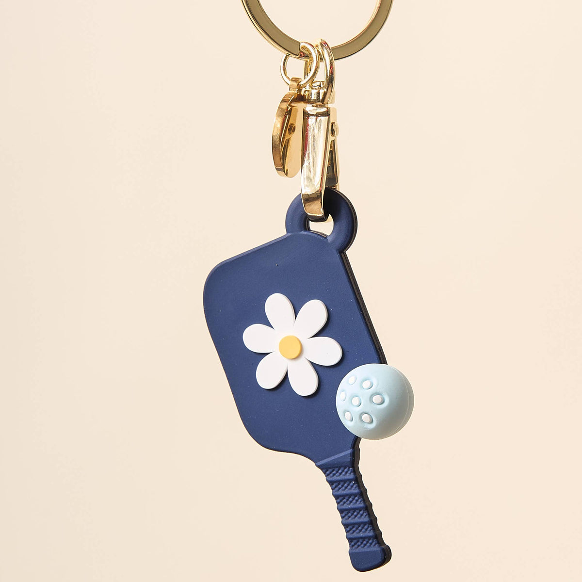 Pickleball Paddle Keychain-Navy