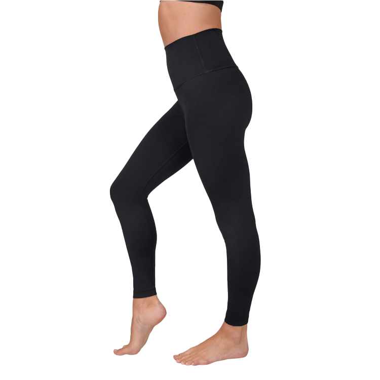 Superflex High Waist Elastic Free Ankle Leggings- Black