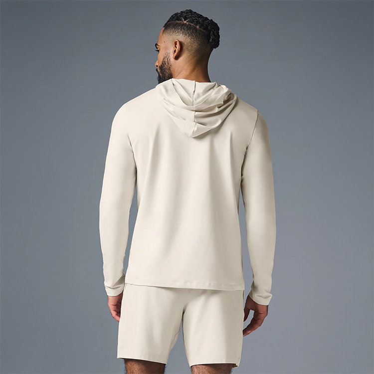Alo - Men's Conquer Reform Lightweight Hoodie - Bone