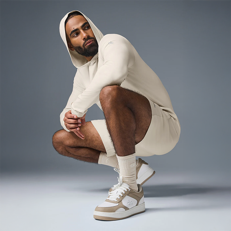 Alo - Men's Conquer Reform Lightweight Hoodie - Bone