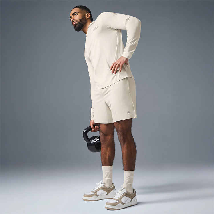 Alo - Men's Conquer Reform Lightweight Hoodie - Bone