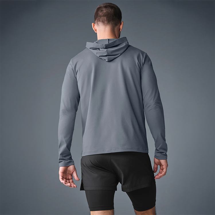 Alo - Men's Conquer Reform Lightweight Hoodie - Steel Blue