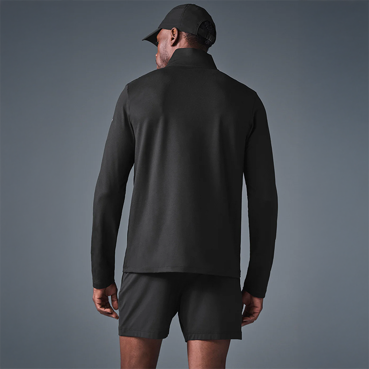Alo - Men's Conquer 1/4 Zip Reform Long Sleeve - Black