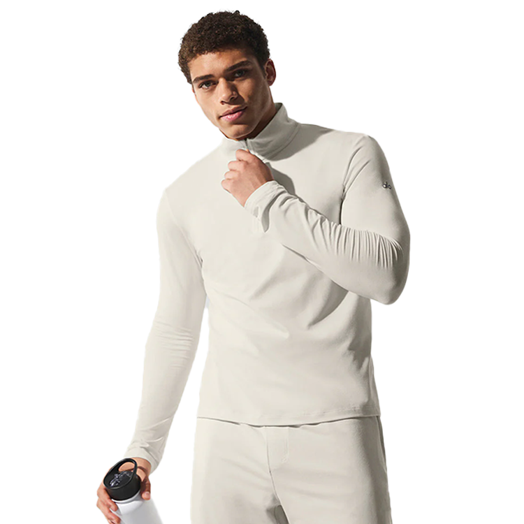 Alo - Men's Conquer 1/4 Zip Reform Long Sleeve - Bone