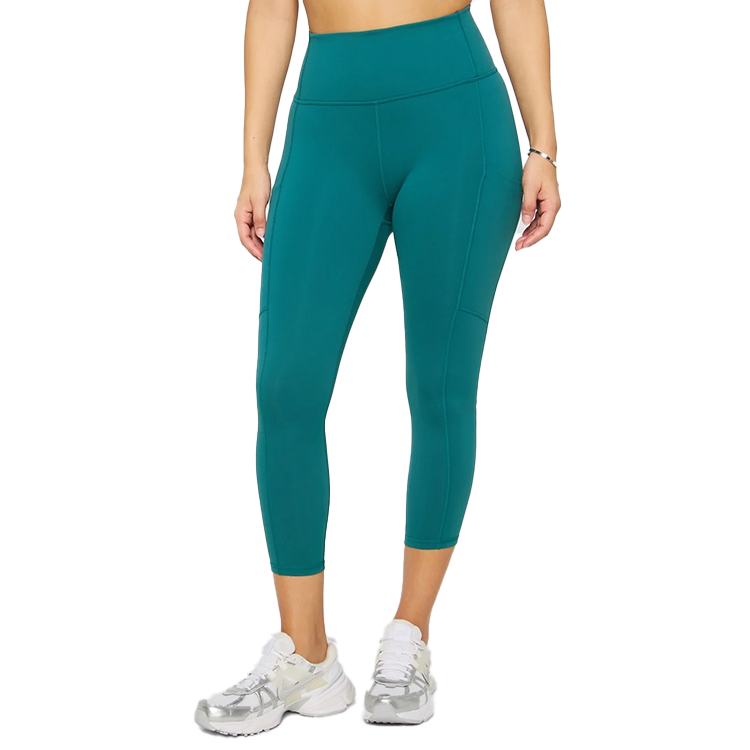 Fabletics - Women's On The Go Powerhold High-waisted Capri Legging - Green Abyss