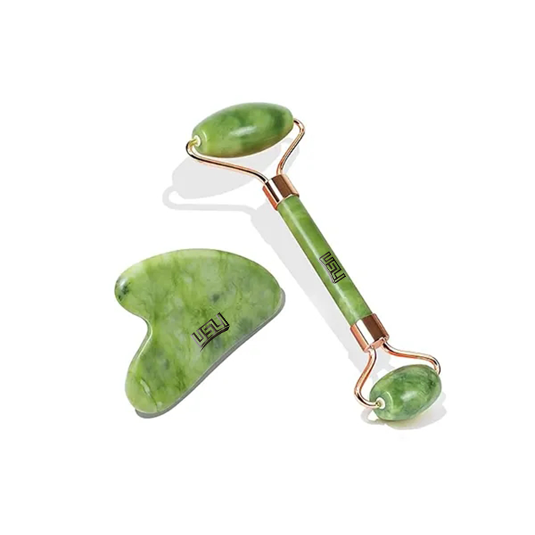 Jade Facial Roller + Gua Sha