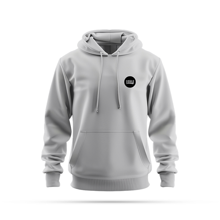 Monochrome Pullover Hoodie - Ash
