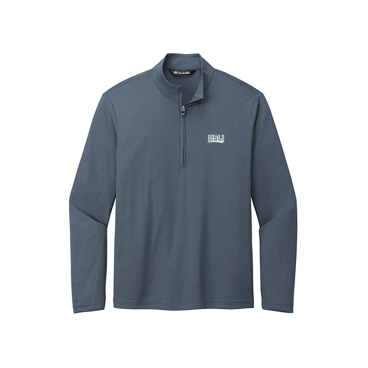 TravisMathew Men's Performance Quarter Zip - Vintage Indigo