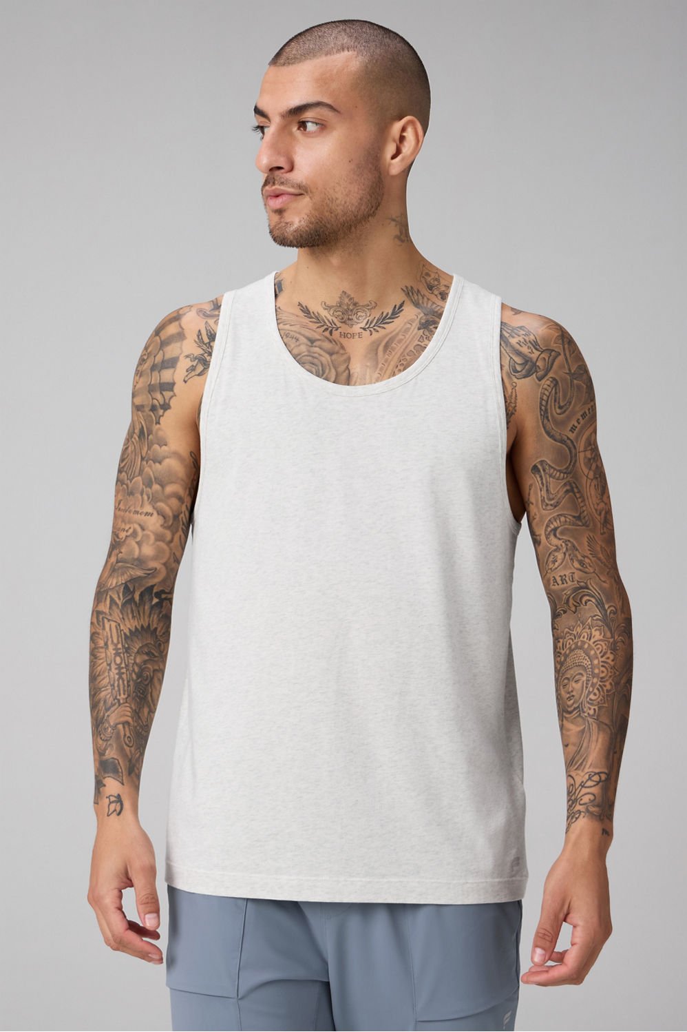 Men's Fabletics 24-7 Tank - Light Grey Heather