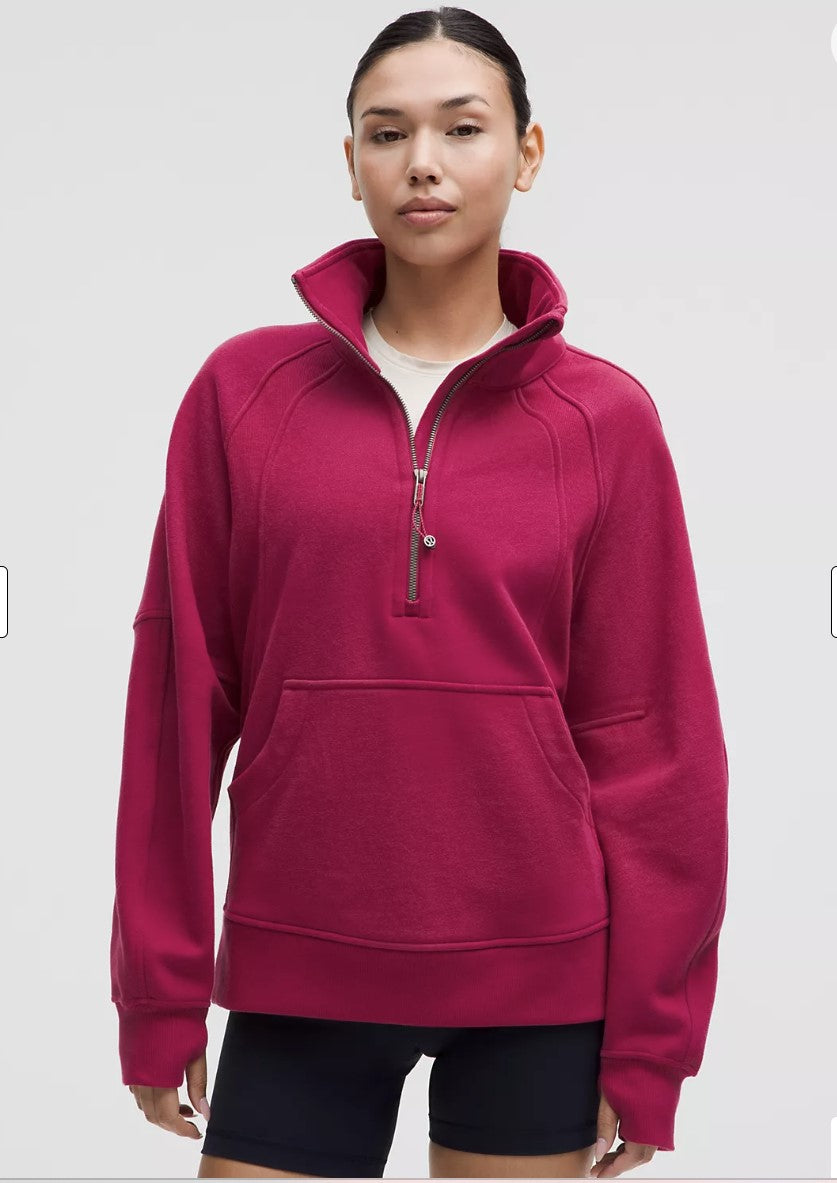 lululemon - Women's Scuba Oversized Funnel-Neck Half Zip - Long - Magenta Smoke