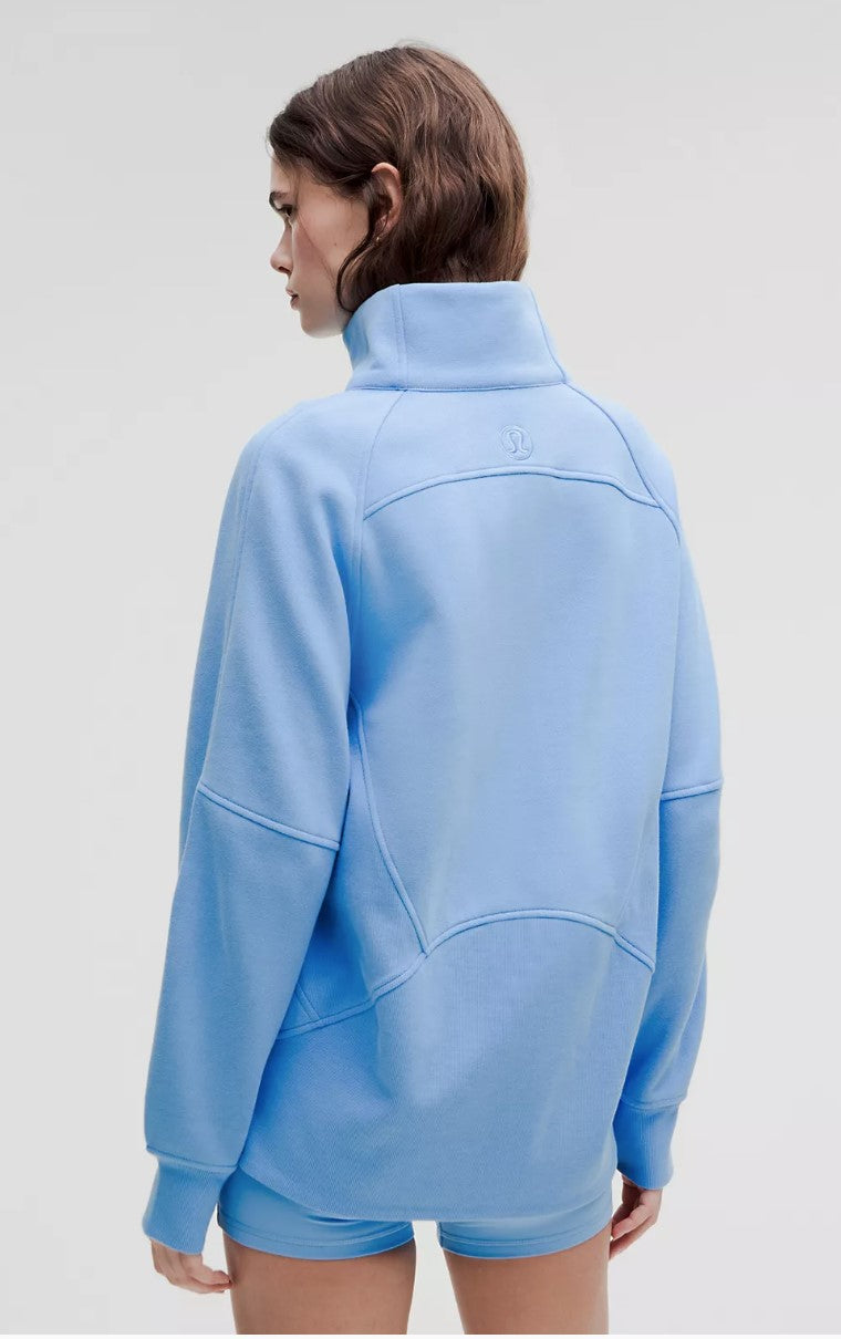 lululemon - Women's Scuba Oversized Funnel-Neck Half Zip - Long - Aero Blue