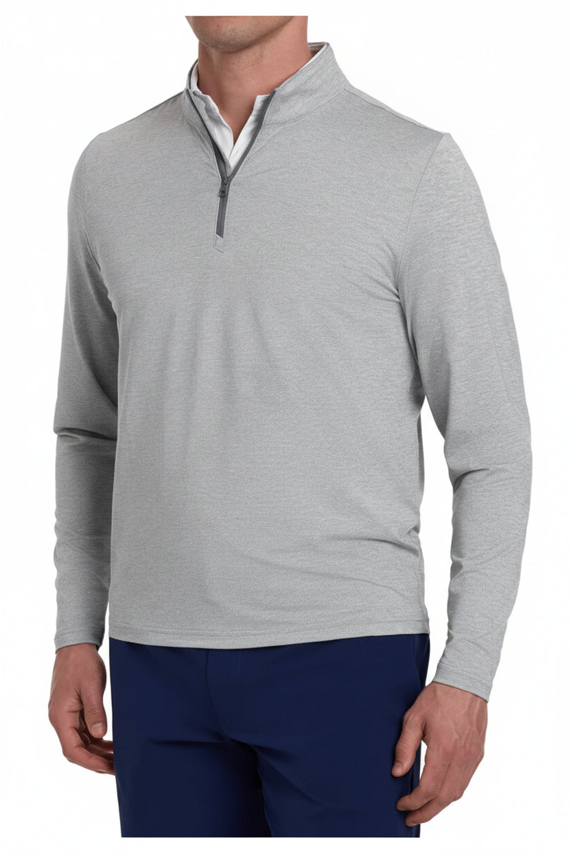 Holderness and Bourne - The Bell Quarter-Zip: Heathered Gray