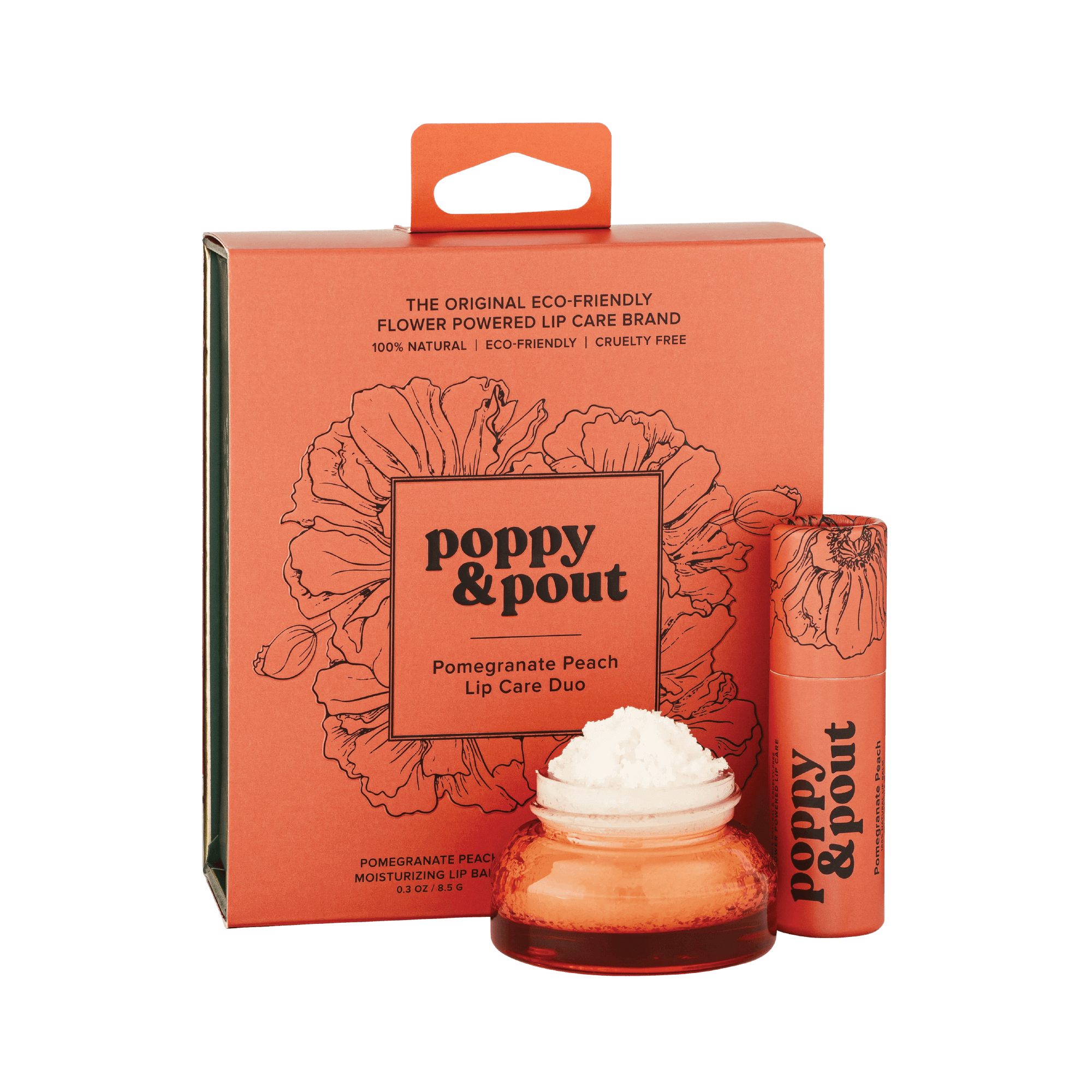 Poppy & Pout - Lip Care Duo - Pomegranate Peach