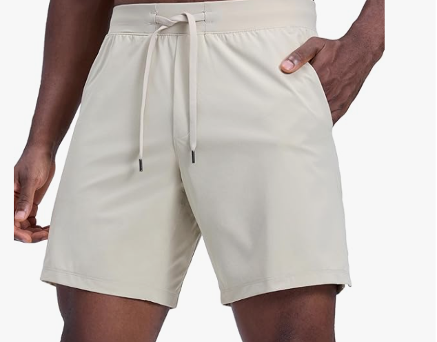 CRZ YOGA Mens Linerless Motion Shorts - Mojave Tan