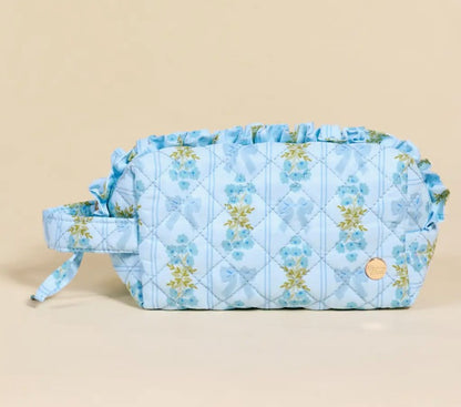 Essentials Quilted Cosmetic Pouch–Oh So Fancy Blue