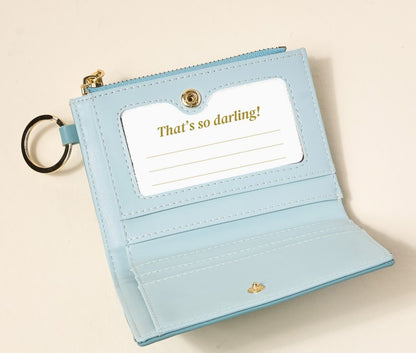 Luxe Pocket Wallet–Misty Blue