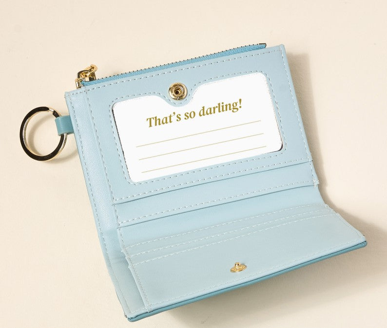 Luxe Pocket Wallet–Misty Blue
