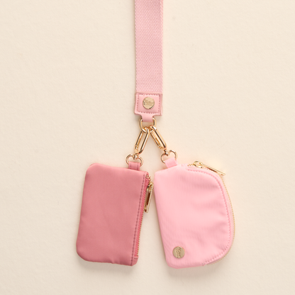 Dynamic Duo Pouch Wristlet - Rose
