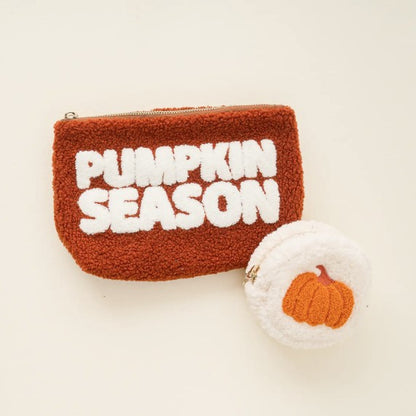 Teddy Pouch-Rectangle-Pumpkin Season with Pumpkin Spice Mug Cake Mix