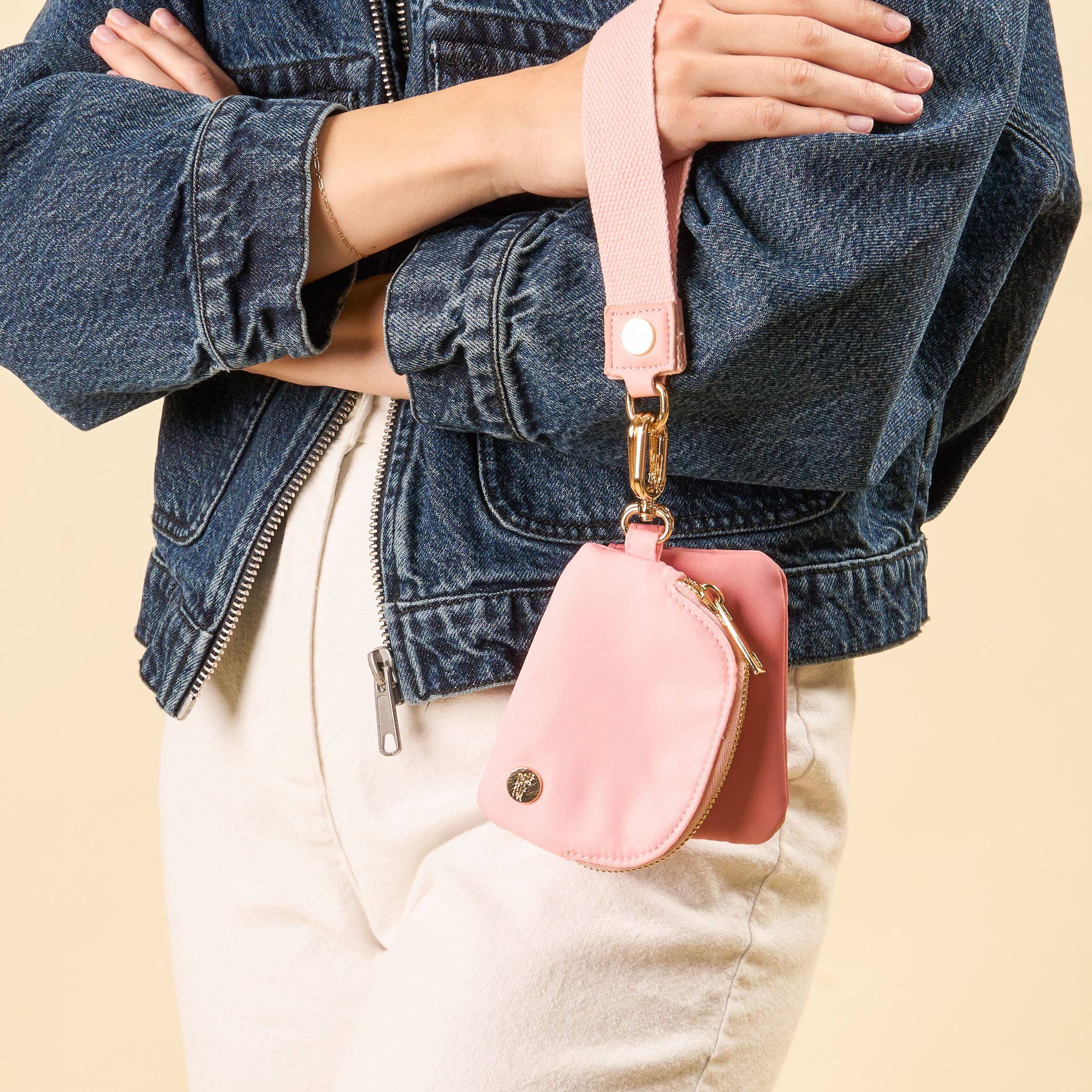 Dynamic Duo Pouch Wristlet - Rose