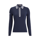 GFORE Women's Silky Tech Nylon Quarter-Zip Polo - Twilight Navy