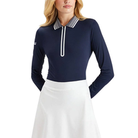 GFORE Women's Silky Tech Nylon Quarter-Zip Polo - Twilight Navy