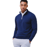 Peter Millar Men's Perth Stretch Loop Terry Quarter-Zip - Navy