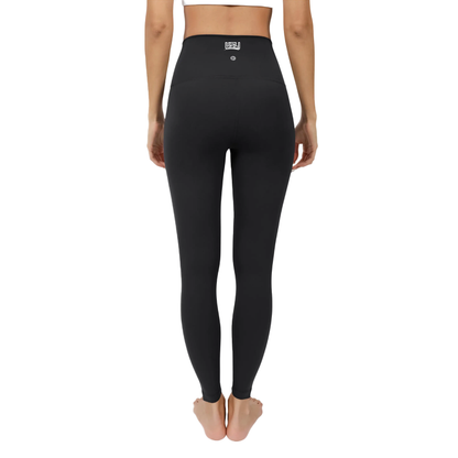 Superflex High Waist Elastic Free Ankle Leggings- Black