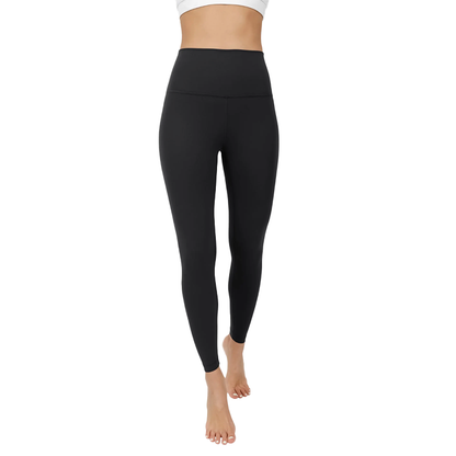 Superflex High Waist Elastic Free Ankle Leggings- Black
