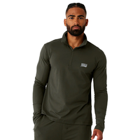 Alo Men's Conquer Reform Quarter Zip - Fatigue Green