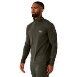 Alo Men's Conquer Reform Quarter Zip - Fatigue Green