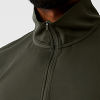 Alo Men's Conquer Reform Quarter Zip - Fatigue Green