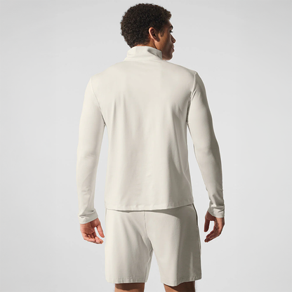 Alo - Men's Conquer 1/4 Zip Reform Long Sleeve - Bone