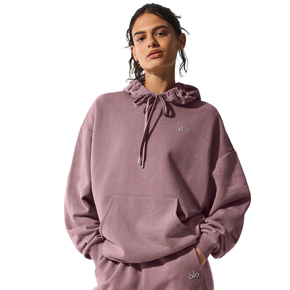 Alo - Unisex Accolade Pullover Hoodie - Smoky Quartz
