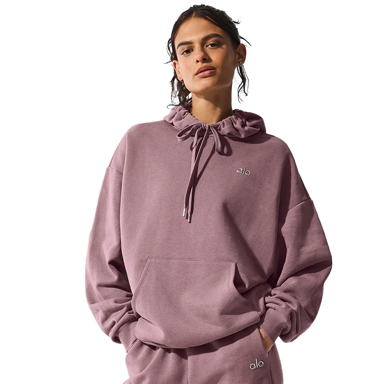 Alo - Unisex Accolade Pullover Hoodie - Smoky Quartz