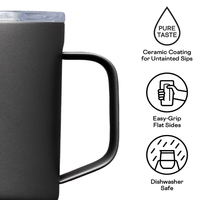 Corkcicle Pure Taste Ceramic Coffee Mug - 16 oz - Slate