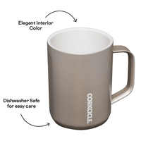 Corkcicle Pure Taste Ceramic Coffee Mug - 16 oz - Oat Milk