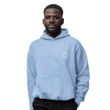 Monochrome Pullover Hoodie - Light Blue