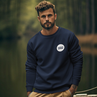 Monochrome Crewneck Pullover - Navy