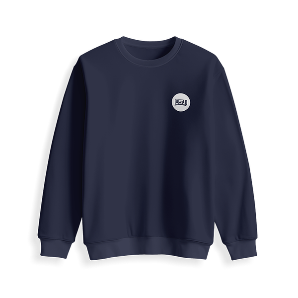 Monochrome Crewneck Pullover - Navy