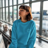 Monochrome Crewneck Pullover - Teal