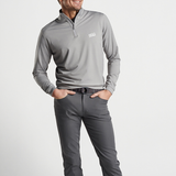 Peter Millar Men's Perth Performance Melange Quarter-Zip - Gale Grey