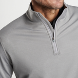 Peter Millar Men's Perth Performance Melange Quarter-Zip - Gale Grey