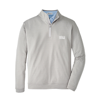 Peter Millar Men's Perth Performance Melange Quarter-Zip - Gale Grey