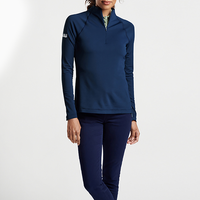 Peter Millar Women's Raglan Sleeve Perth Layer Quarter-Zip - Navy