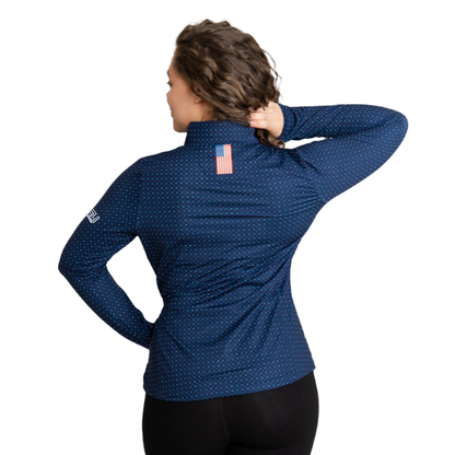 Rhoback Women's Stateside Dot Quarter Zip