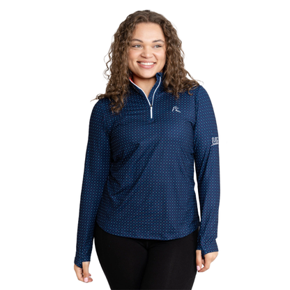 Rhoback Women's Stateside Dot Quarter Zip