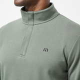 Travis Mathew Men's Cloud Quarter Zip - Fatigue Green