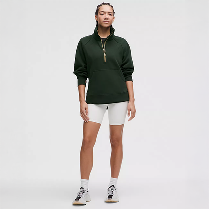 lululemon - Women's Scuba Oversized Funnel-Neck Half Zip - Long - Rainforest Green